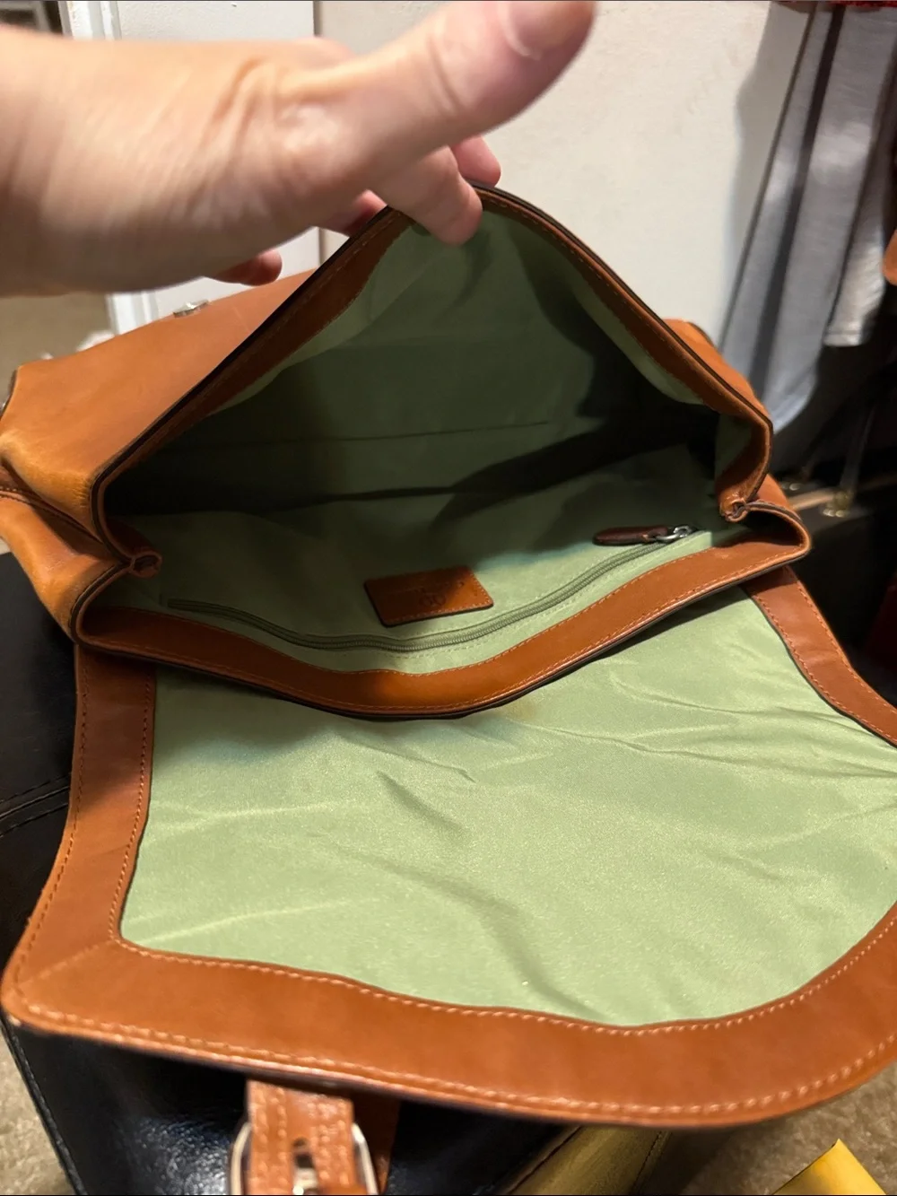 COLE HAAN Structured Shoulder Satchel